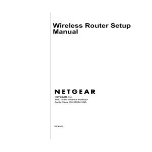 Wireless Router Setup Manual 4500 Great America Parkway Santa Clara, CA 95054 USA