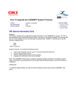 How To Upgrade the C5550MFP System Firmware OKI Internal Information Only