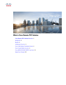 What is Cisco Remote-PHY Solution