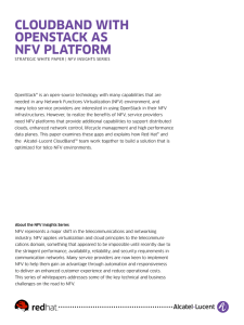 CLOUDBAND WITH OPENSTACK AS NFV PLATFORM