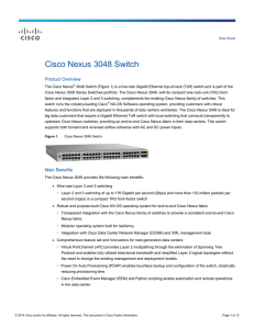 Cisco Nexus 3048 Switch Product Overview