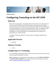 Configuring Tunneling on the RV130W