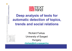 Textrend: Deep analysis of texts for automatic detection of topics