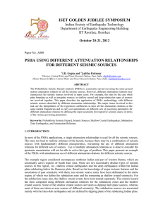 psha using different attenuation relationships for different