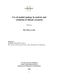 Use of spatial analogy in analysis and valuation of climate scenarios