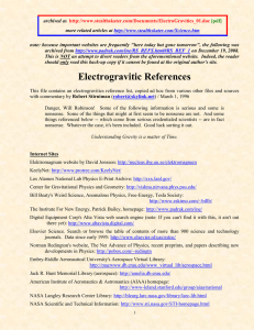 Electrogravitic References