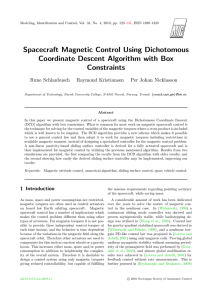 Spacecraft Magnetic Control Using Dichotomous Coordinate