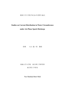 Studies on Current Distribution in Water Circumference under Air