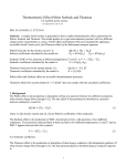 Thermoelectric Effect Peltier Seebeck and Thomson