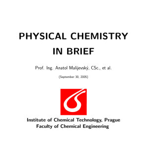PHYSICAL CHEMISTRY IN BRIEF