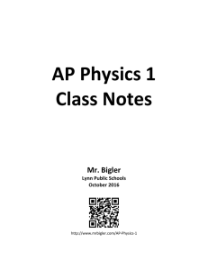 Notes: AP Physics 1