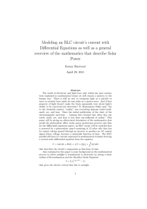 Modeling an RLC circuit`s current with Differential Equations as well