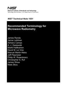 standard definitions for microwave radiometry