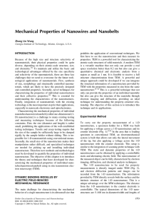 Mechanical Properties of Nanowires and Nanobelts