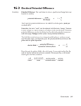 16-3 Electrical Potential Difference