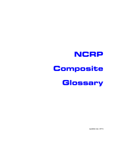 NCRP Composite Glossary - National Council on Radiation