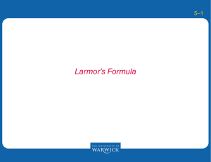 Larmor`s Formula