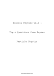 Edexcel Physics Unit 4 Topic Questions from Papers Particle Physics physicsandmathstutor.com