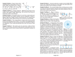 Sample Problem 1 charged particles, held in place by forces not