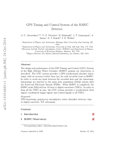 GPS Timing and Control System of the HAWC Detector. A. U. Abeysekara
