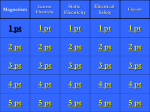 Electricity and Magnetism Jeopardy