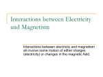 Interactions between Electricity and Magnetism