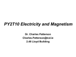 PY2T10 Electricity and Magnetism Dr. Charles Patterson