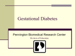 Gestational Diabetes – Pennington Biomedical Research