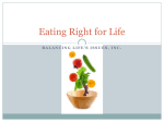 Eating Right for Life - Corporate Trainers Bureau