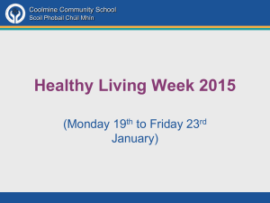 Healthy Living Awareness 2015 PowerPoint Presentation