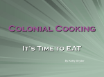 Colonial Cooking