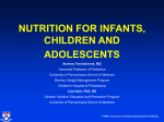 PowerPoint Presentation - NUTRITION FOR INFANTS, CHILDREN