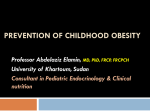 PREVENTION OF CHILDHOOD OBESITY