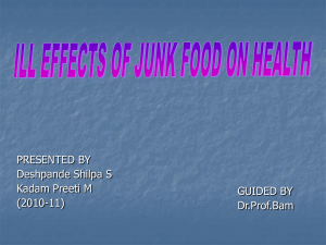 ILL EFFECTS OF JUNK FOOD ON HEALTH