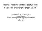 Improving the Nutritional Standards of Students in New York Public