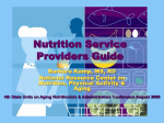 Provider Guide - National Resource Center on Nutrition & Aging