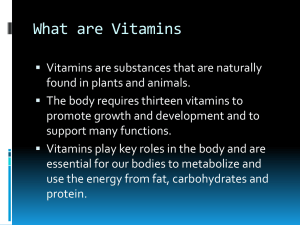 Vitamins and minerals