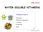 WATER SOLUBLE VITAMINS