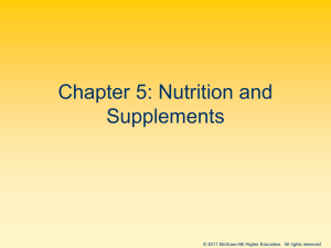 Chapter 5: Nutritional Considerations