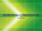 CHAPTER 5 NUTRITIONAL CONSIDERATIONS