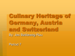 Cuisine Heritage of Germany, Austria and Switzerland