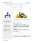 BEGINNER’S GUIDE TO NUTRITION Table of Contents Mind, Body, Me Nutrition E-Packet