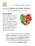 National Heart Month! is Let’s Have a Heart to Heart... February