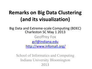 Remarks on Big Data Clustering (and its