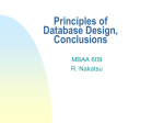 Principles of Database Design