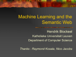 Machine Learning and the Semantic Web