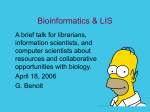 Bioinformatics & LIS