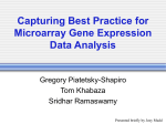 Capturing Best Practice for Microarray Gene Expression Data Analysis