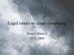 Legal issues in cloud computing