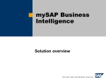 mySAP Business Intelligence Data Warehousing